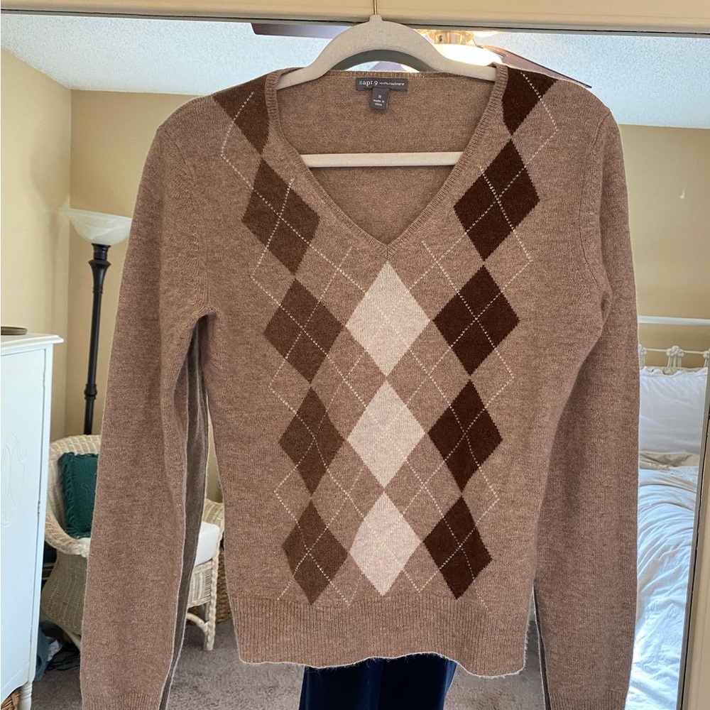 Cashmere Argyle Sweater
